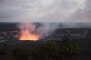 halemaumau at dusk